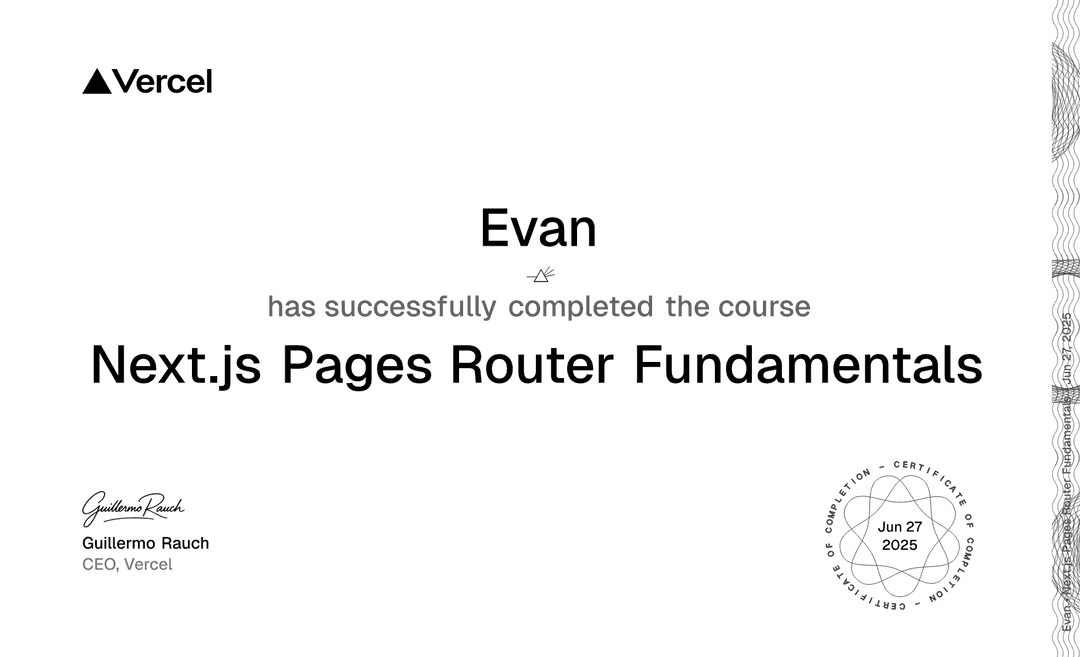 Next.js Pages Router Fundamentals
