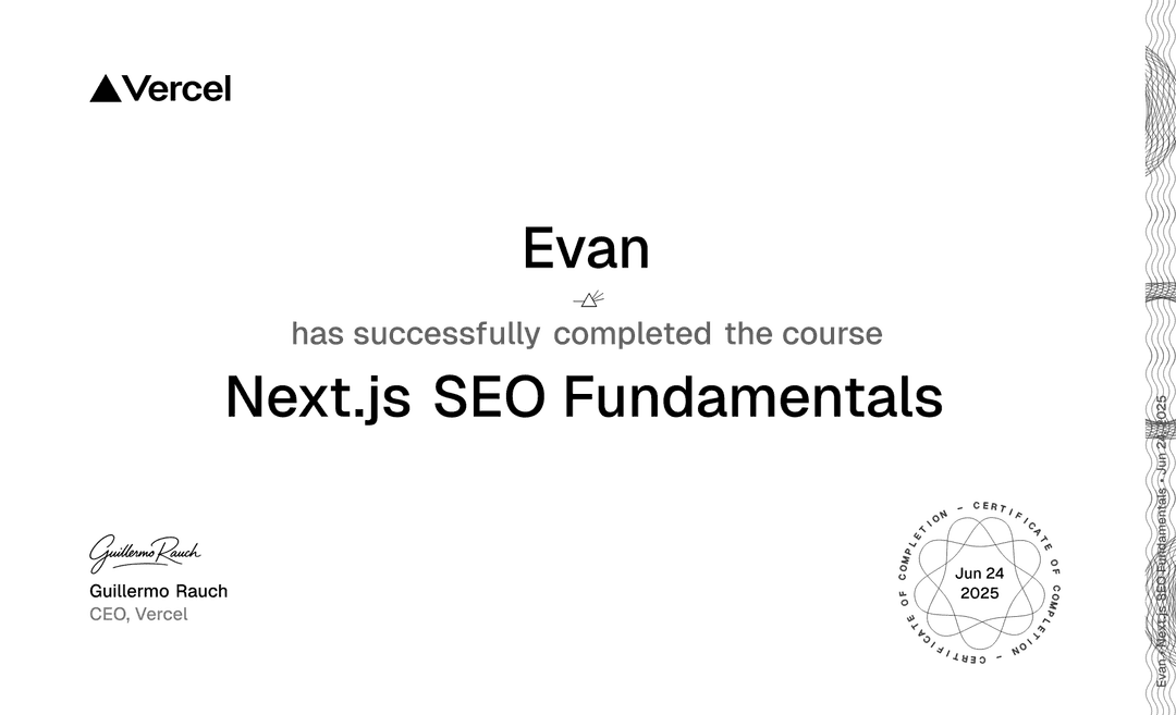 Next.js SEO Fundamentals